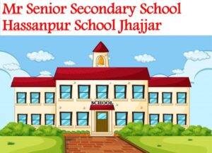 MR Senior Secondary School Hassanpur Jhajjar