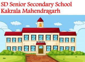 SD Senior Secondary School Kakrala Mahendragarh